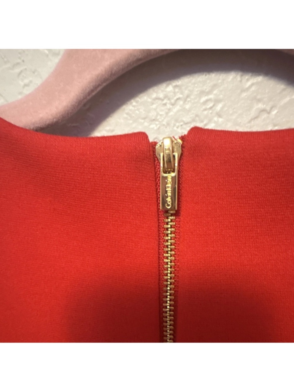 Calvin Klein Women's Red Cold-Shoulder Sheath Knee Length Dress Sz 10 - Picture 4 of 5